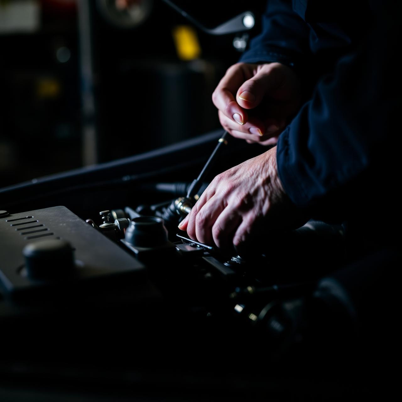 Mechaniker bei der Arbeit